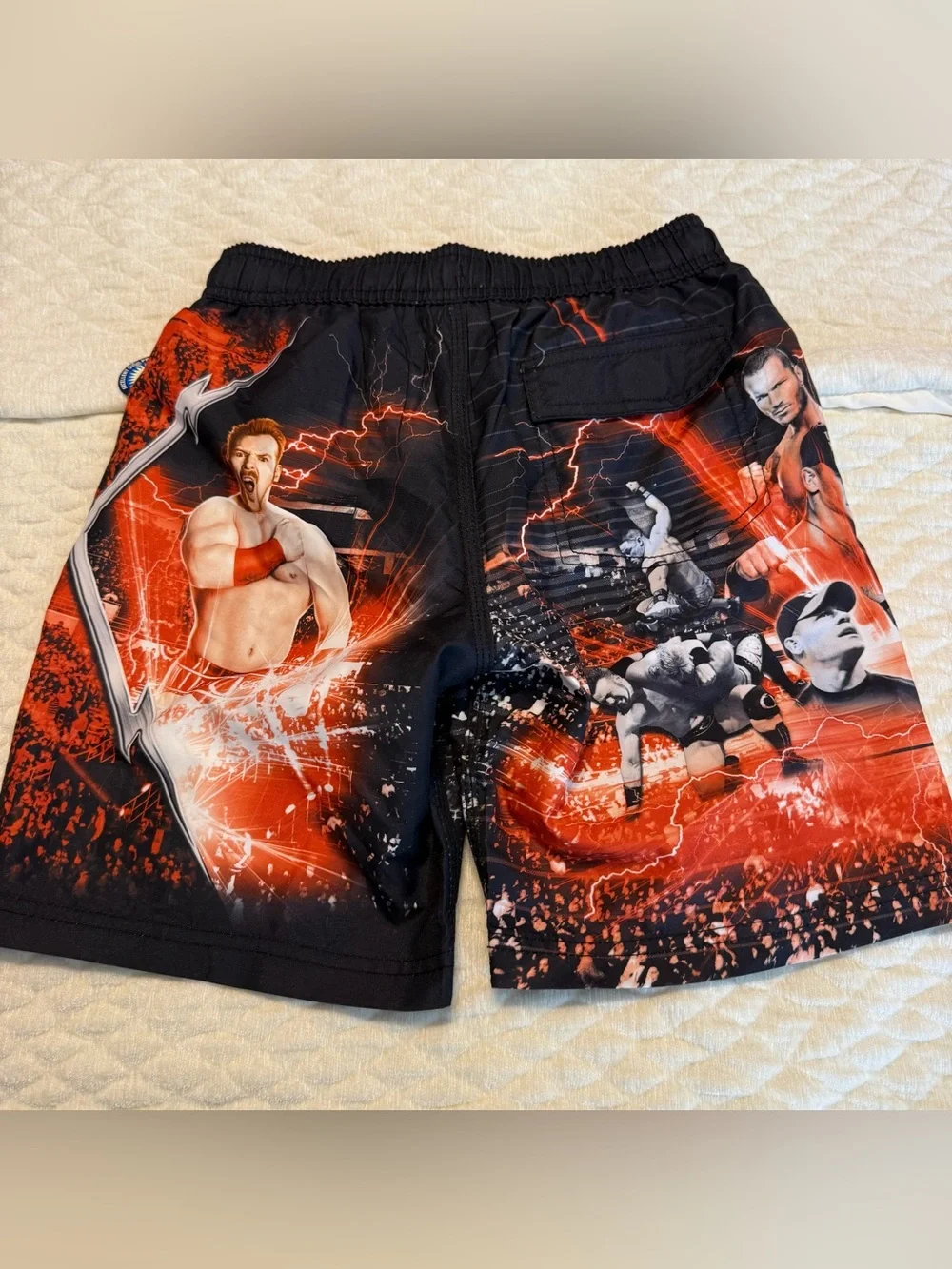 New Old Stock 2015 WWE Swim Trunks UV 50 John Cena Randy Orton Shamus Kids 6/7